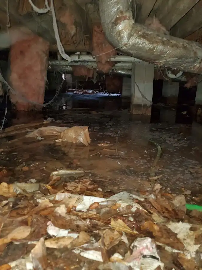 Crawl space flood assessment for Commercial Water Damage Restoration in Greenwood Village